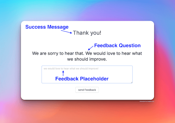 Landing Page Fields Feedback